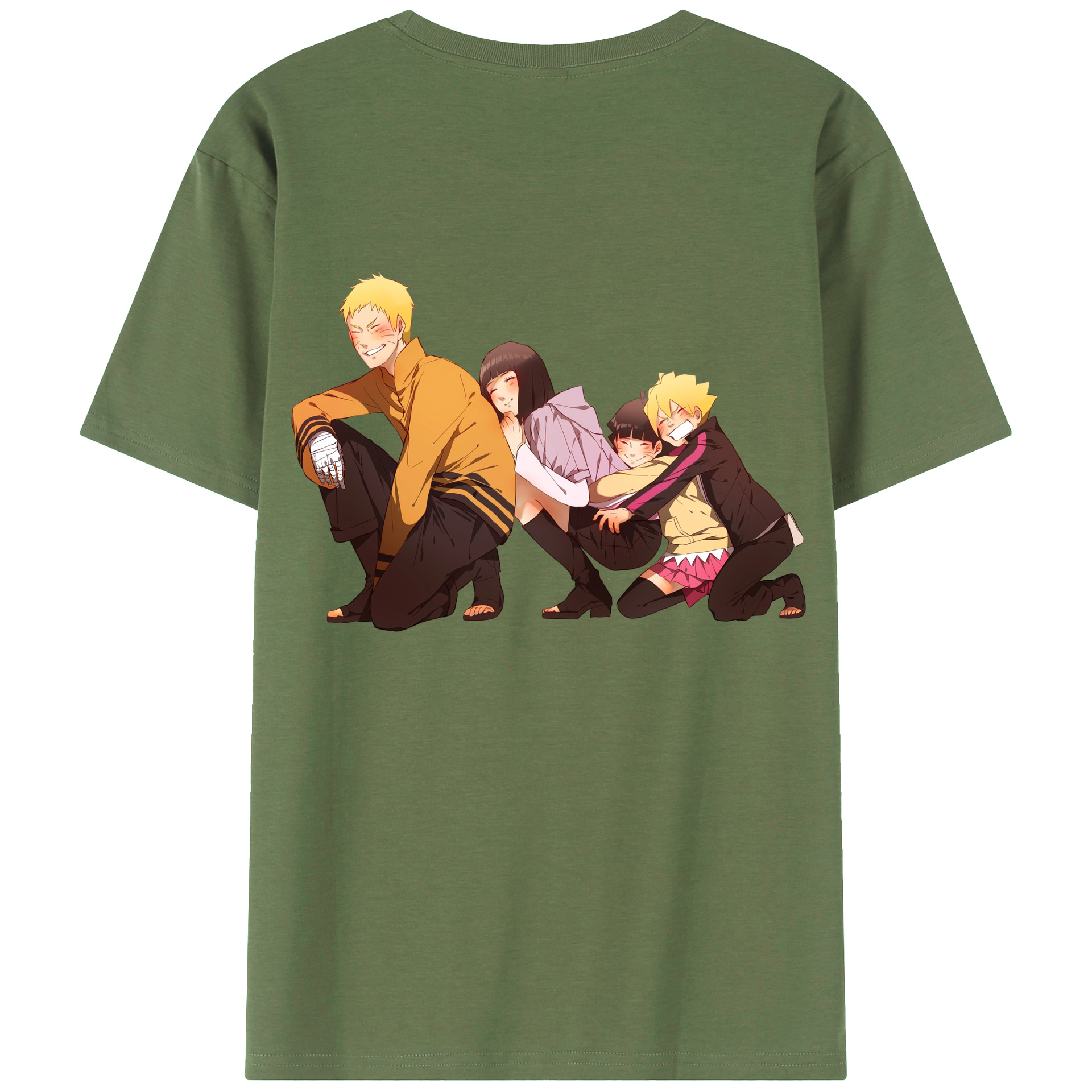 （画像用） NARUTO -ナルト- うずまき ナルト Uzumaki Naruto 綿100％ メンズ半袖Tシャツ（バックプリント） 通気性